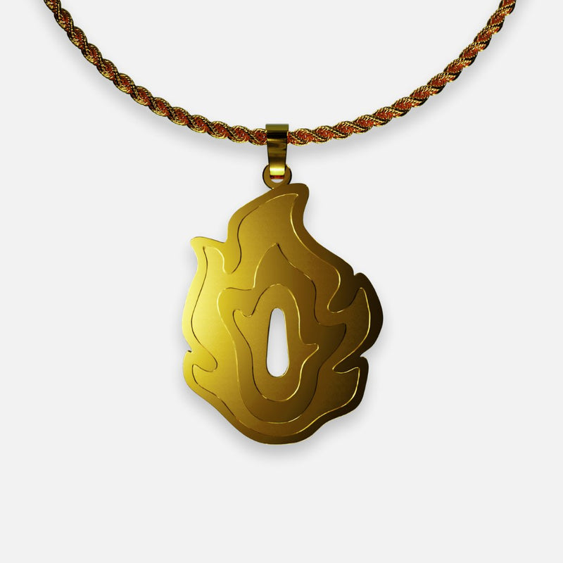 18K Rengoku Nichirin Guard Pendant - NAnimerica