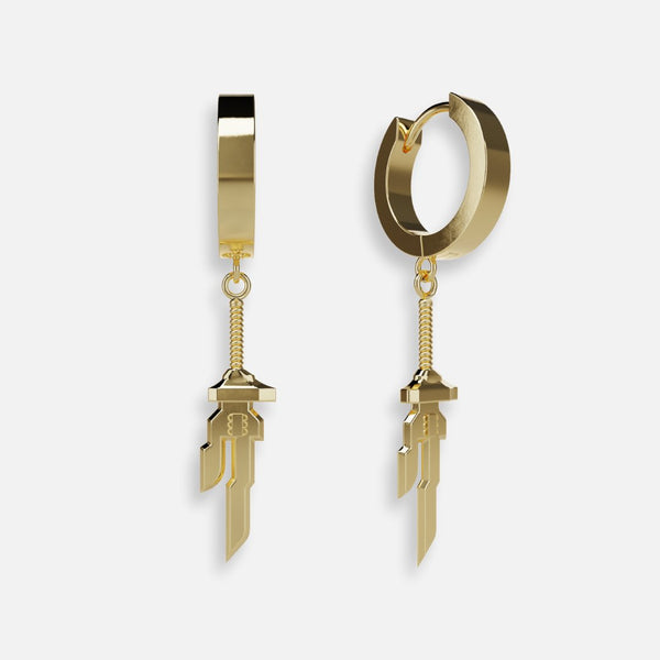 18K Toji's Spear of Heaven Earrings - NAnimerica