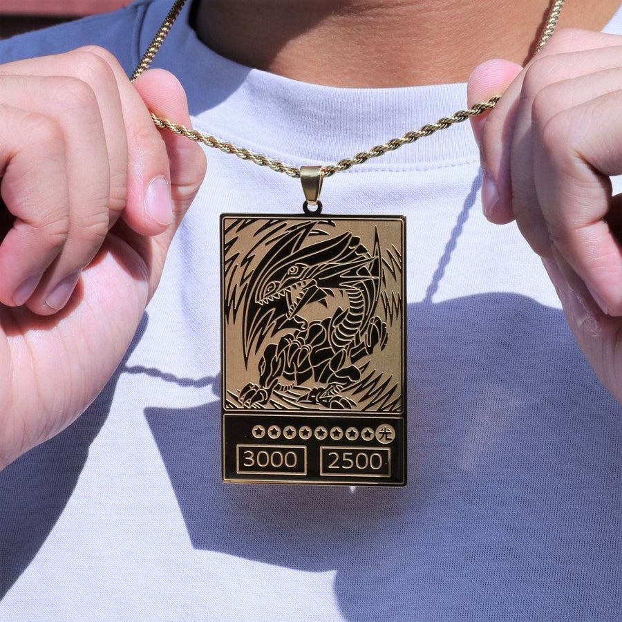 Close up of the BEWD card pendant
